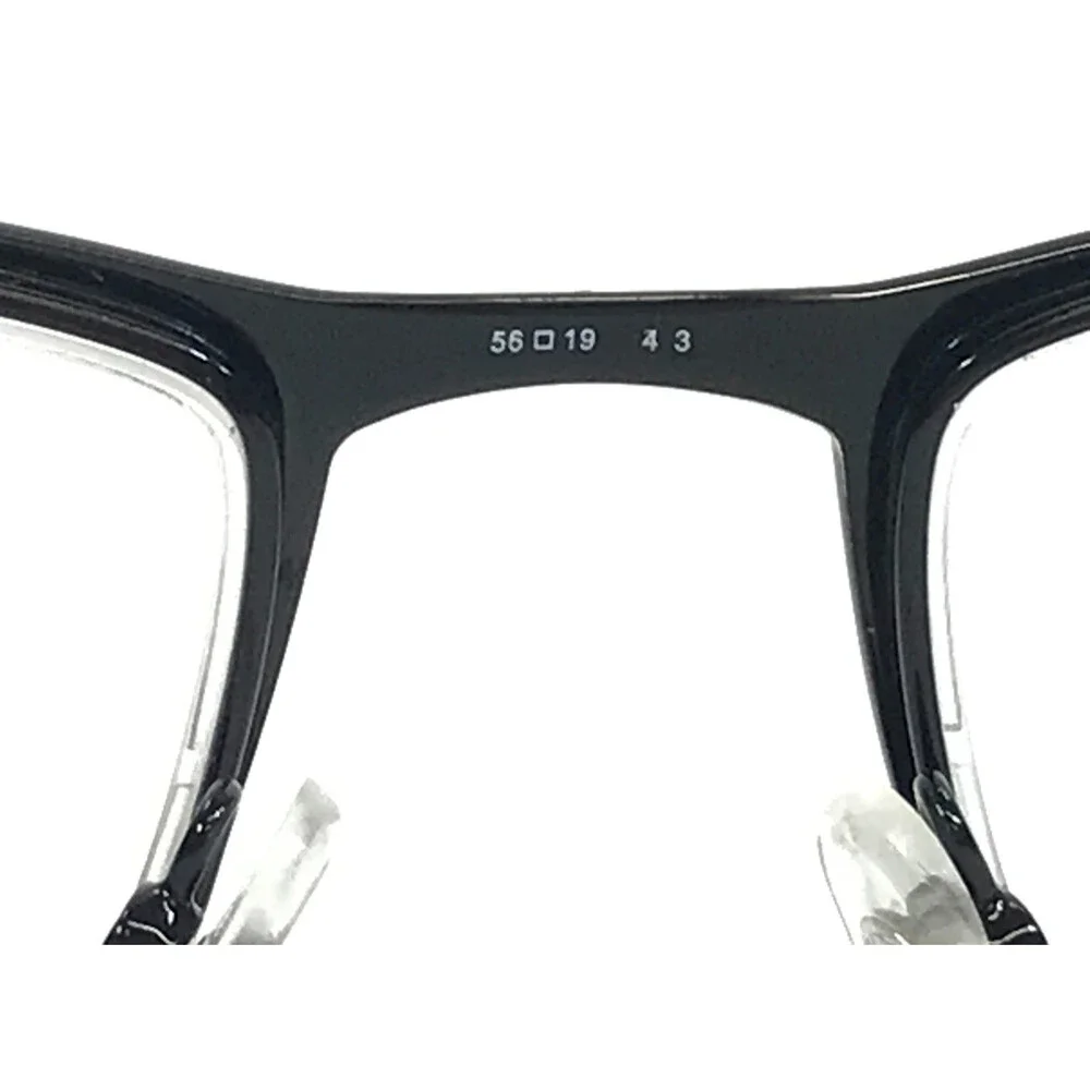 Carrera Eyeglasses Frames 4408 807 Shiny Black Rectangle Half Rim 56-19-140